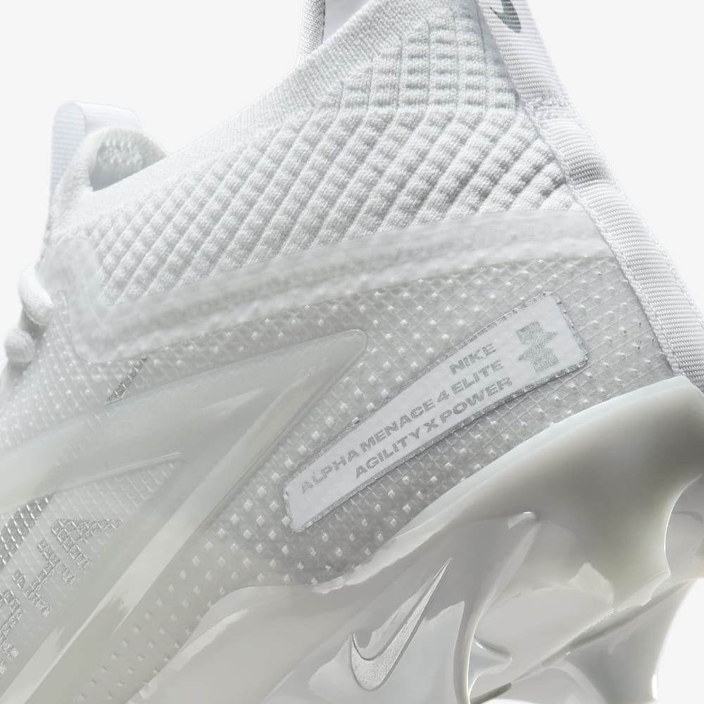 Playmaker Base: American Football Schuhe Nike Alpha Menace 4 Elite Weiß Produktbild 8